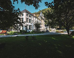 Vakantiehuis ARD197 in Aywaille, Ardennen, Belgi, omgeven door groene natuur en een rustgevend uitzicht op de historische gevel.