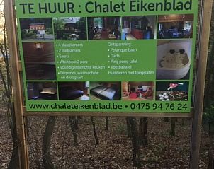 Information board of Chalet Eikenblad, vacation home in Durbuy, Ardennes, Belgium.