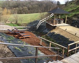 Relax on the deck chairs at Casa Nouche, vacation home in the Ardennes, Belgium.