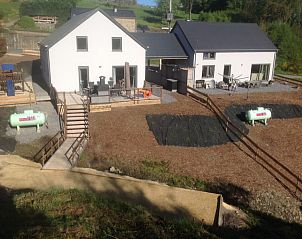 Exterior of Casa Nouche vacation home in Engreux, Ardennes, Belgium with garden.