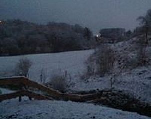 Winter landscape around Casa Nouche vacation home in Engreux, Ardennes, Belgium.