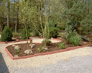 Attractive garden at Chalet du bois in Biron, Ardennes, ideal for nature lovers.