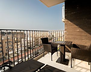 Genieen Sie den Blick ber Blankenberge vom Balkon des Appartements Richard I, einer komfortablen Wohnung an der belgischen Kste.
