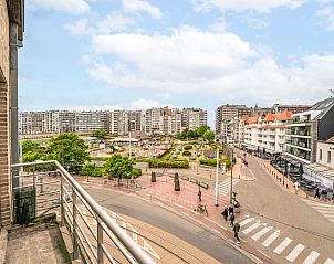 Bedroom in Apartment Bonito with balcony and harbor view, located in Blankenberge on the Belgian coast, with modern interior.