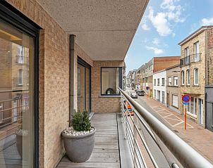 Veranda of vacation home Jacob Van Maerlant - V1 in Blankenberge, Belgian coast, overlooking charming street.