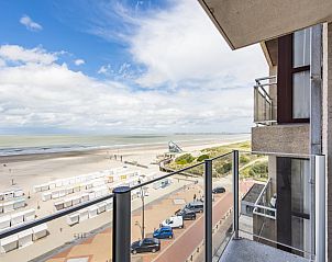 Breathtaking view from the balcony of vacation home Ter Duinen - 0601 in Blankenberge, Belgian coast with sea and beach.