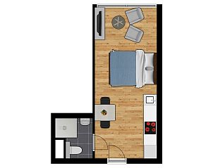 Unterkunft 110237 - Ferienhaus Belgischen Küste - Studio met gedeeltelijk zeezicht zonder balkon| 2p