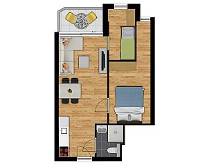 Verblijf 110239 - Vakantiewoning Belgische kust - Suite met stadszicht | 4p