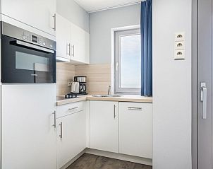 Moderne keuken in Suite met zeezicht | 4p, vakantiehuis in Blankenberge aan de Belgische kust met prachtig uitzicht op zee.