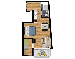 Verblijf 110242 - Vakantiewoning Belgische kust - Familiesuite met zeezicht | 2 volwassenen - 2 kinderen