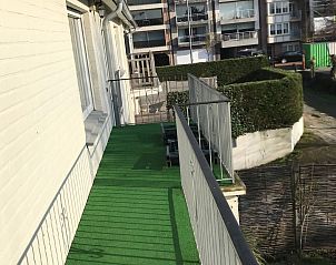Balkon des Apartments fr 4 Personen und 1 Kind in Knokke-Heist, mit Blick auf die belgische Kste, ideal zum Entspannen.