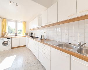 Bright kitchen in Holiday home sea-kret, Bredene, Belgian coast, with modern appliances and garden view.