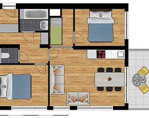 Verblijf 111139 - Vakantiewoning Belgische kust - Ruime Familiesuite | 4 volwassenen - 3 kinderen
