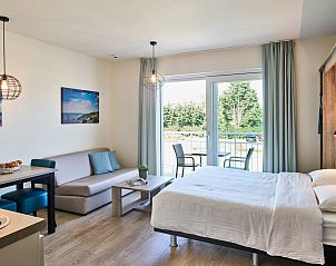 Spacious terrace with view in Accessible studio | 2p by the sea, Belgian coast, Belgium for a relaxing stay.
