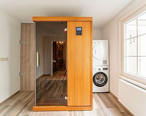 Wellness area in Jacamar - De Haan vacation home, with sauna and washing machine on the Belgian coast.