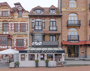 Wohnung Carnac Station sonnig und hell app, charmante Unterkunft in De Haan, belgische Kste, mit einer attraktiven Fassade und gemtliche Umgebung.